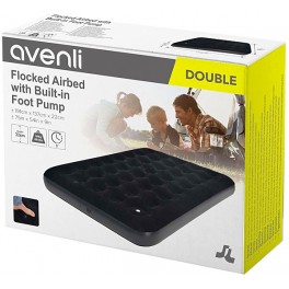 Materac flokowany AVENLI z wbudowaną pompką 191x136x22 cm